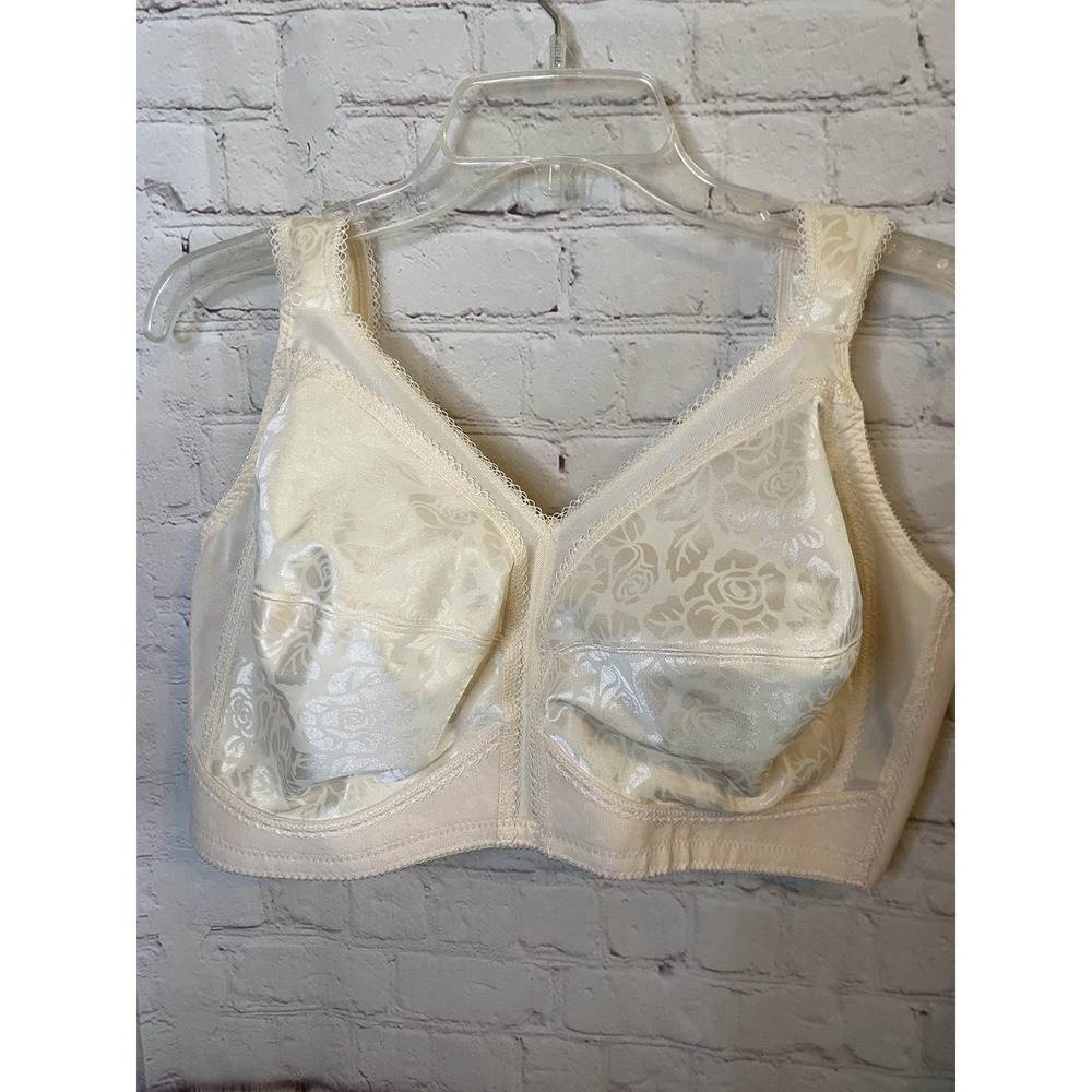 Playtex Original Style #4693 Unpadded Wireless Comfort Strap Sz 42DD Bra Beige